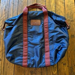 Vintage Pierre Cardin Paris New York Blue Nylon Travel Bag